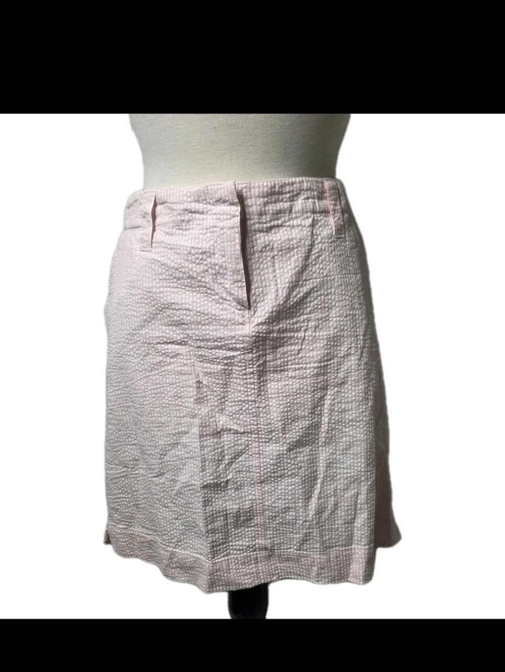 WOMENS NANTUCKET BRAND PINK/WHITE STRIPE COTTON SKIRT SIZE 8